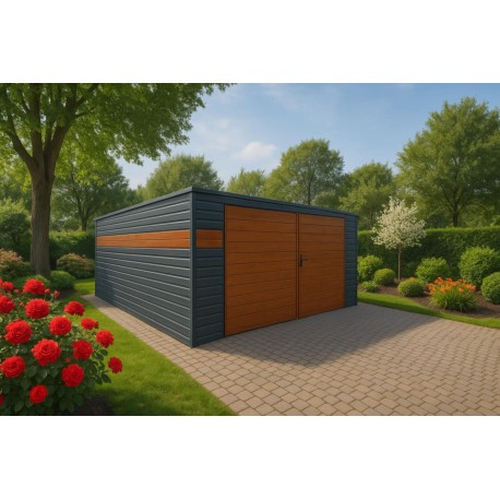 Garaż Blaszany Jednospadowy 4x7 GB400X700-BP