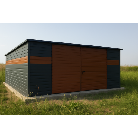Garaż Blaszany Jednospadowy 5x5 GB500X500-BP