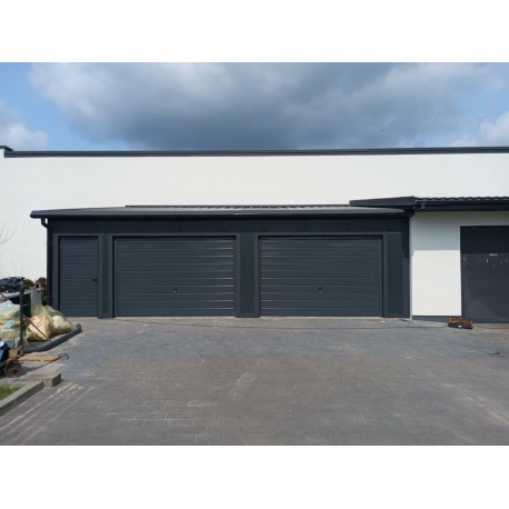 Garaż z płyty warstwowej 7x5 jednospadowy