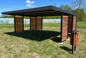 Wiata samochodowa carport 4x3 m z roletami drewnianymi — producent Karstal