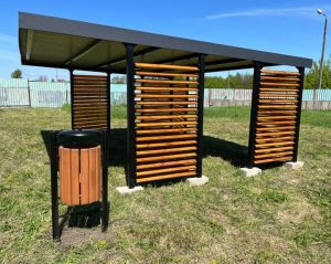 Wiata samochodowa carport 4x3 m z roletami drewnianymi — producent Karstal