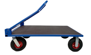 Wózek platformowy Apollo 122x70 cm ze składaną rączką — producent Karstal