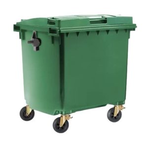 Pojemnik na odpady 1100L z płaską pokrywą i kołami - producent Karstal