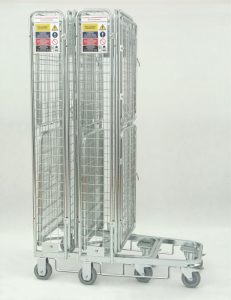 Wózek logistyczny składany, ocynkowany 60x80x180