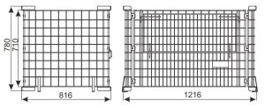Nadstawka paletowa metalowa ocynkowana 120x80 nr 2 — producent Karstal