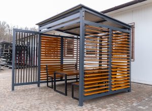 Altana ogrodowa Toskana 4x5 m z ruchomymi żaluzjami aluminiowymi — producent Karstal