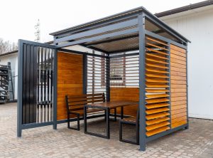 Altana ogrodowa Toskana 4x5 m z ruchomymi żaluzjami aluminiowymi — producent Karstal