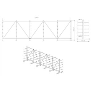 Regał wspornikowy dwustronny 6,75 m 14 400 kg — producent Karstal