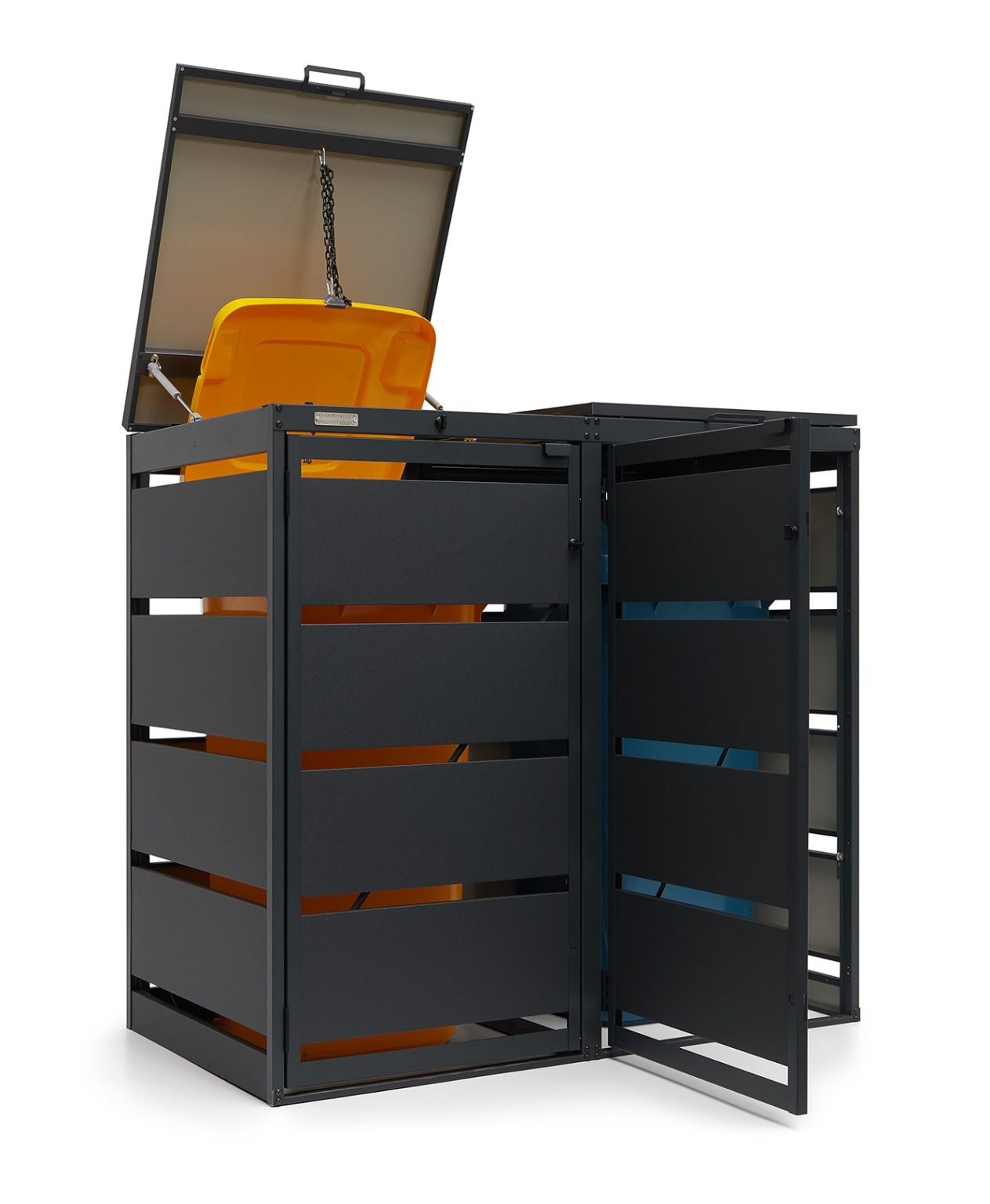 Osłona śmietnika na dwa pojemniki 120 L OK-120L-2K – producent Karstal