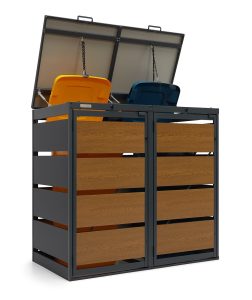 Osłona śmietnika na dwa pojemniki 120 L OK-120L-2K – producent Karstal