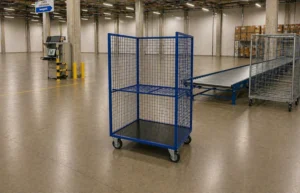 Wózek magazynowy i kosz transportowy – Karstal