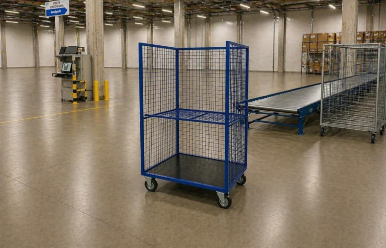 Wózek magazynowy i kosz transportowy – Karstal